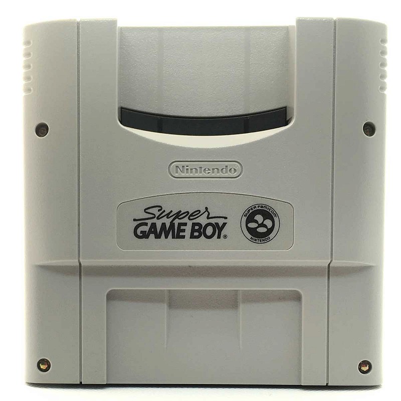 Photo of gray cartridge Super Game Boy for Super Famicom